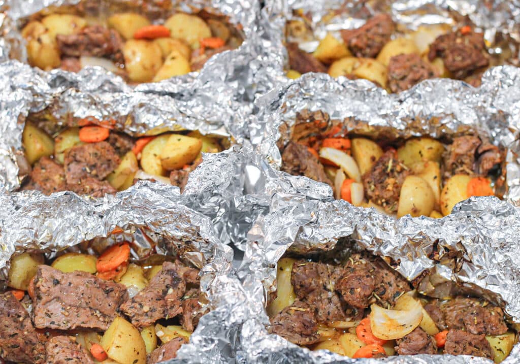 steak and potato foil packets