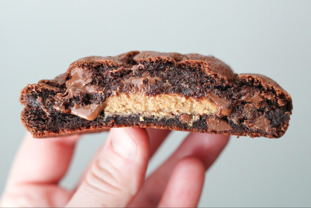 reese's stuffed double chocolate cookies